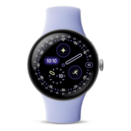 Google Pixel Watch 4 on white background