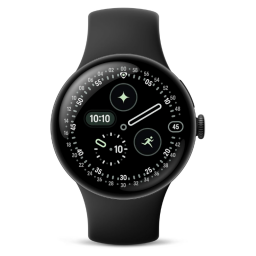 Google Pixel Watch 4 on white background