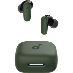 Green Pi wireless earbuds and case