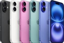 Apple iPhone 16 lineup with five different colors
