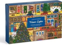 Galison Winter Lights Christmas Countdown 12 Days of Puzzles