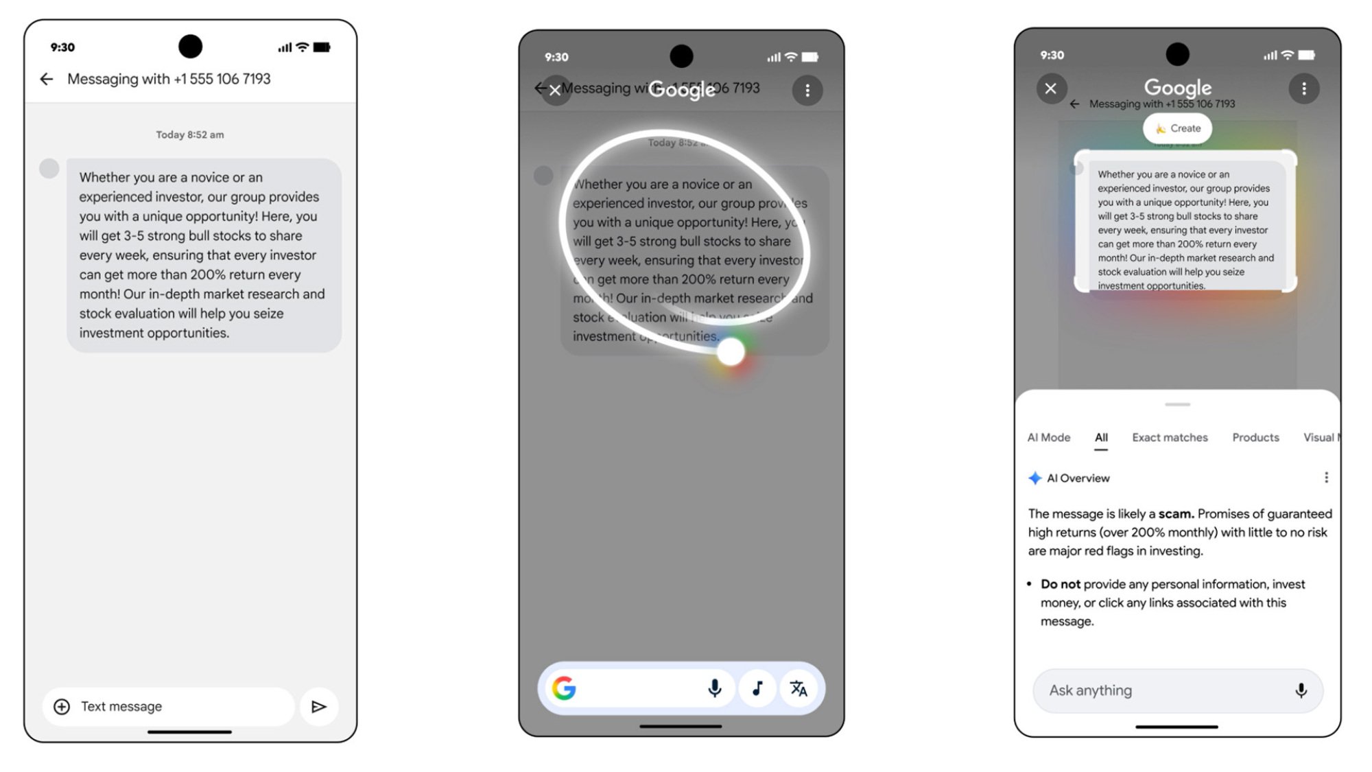 circle to search feature on pixel devices