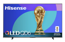 Hisense QLED TV with trophy on screen