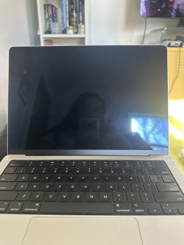 A MacBook Pro with a freshly cleaned screen