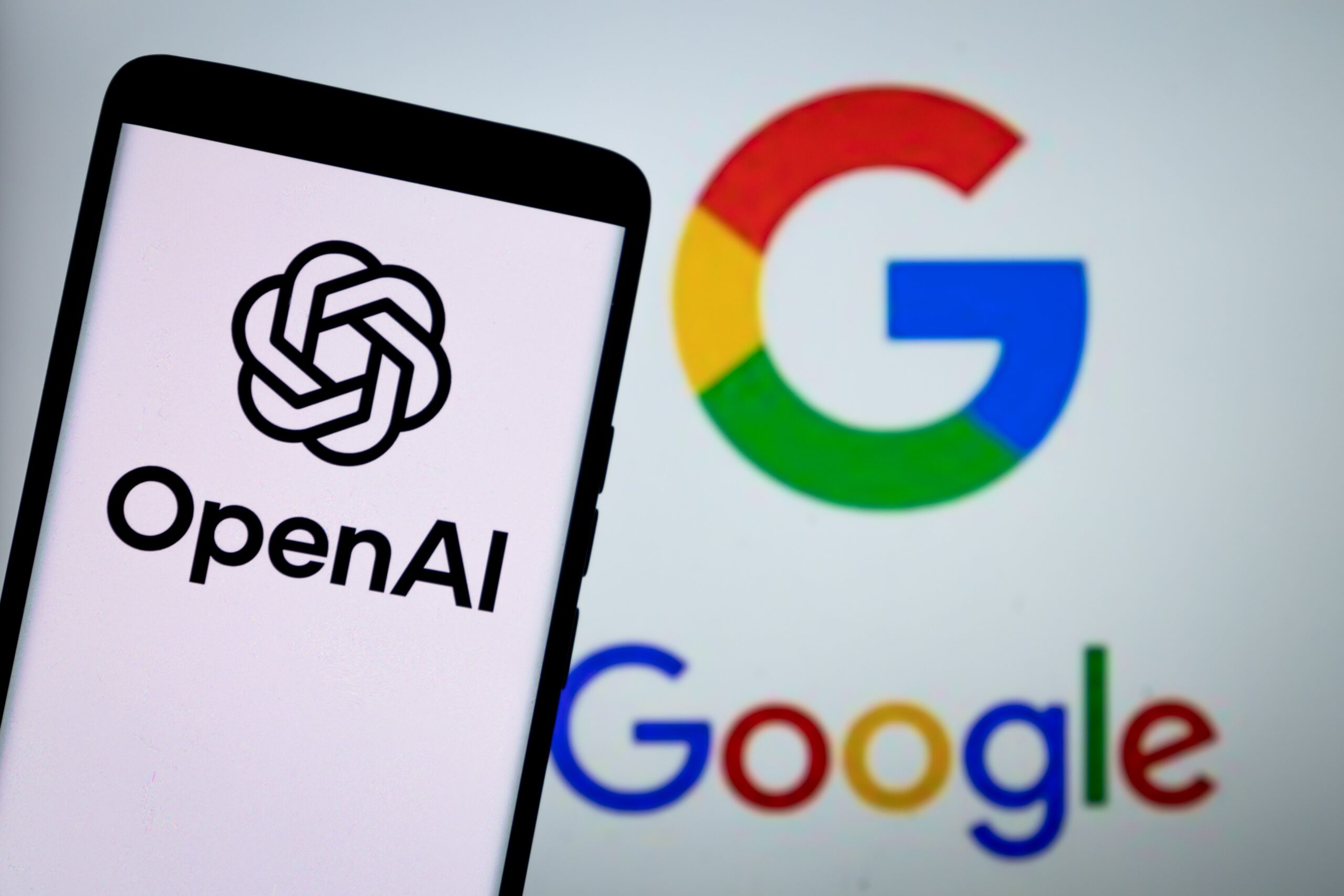 OpenAI and Google logos