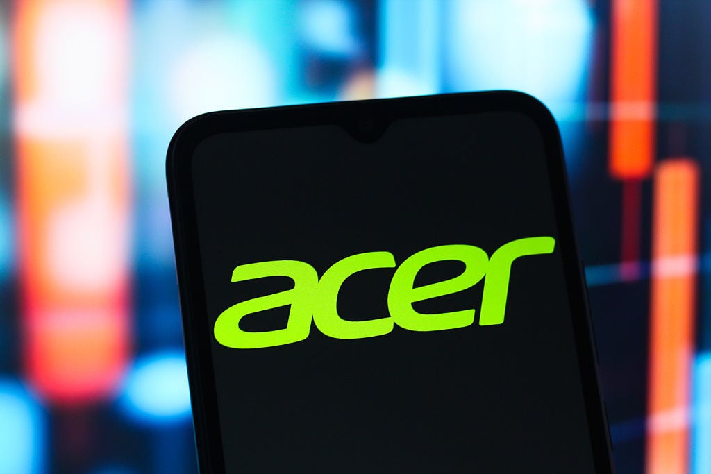 Acer logo on smartphone screen