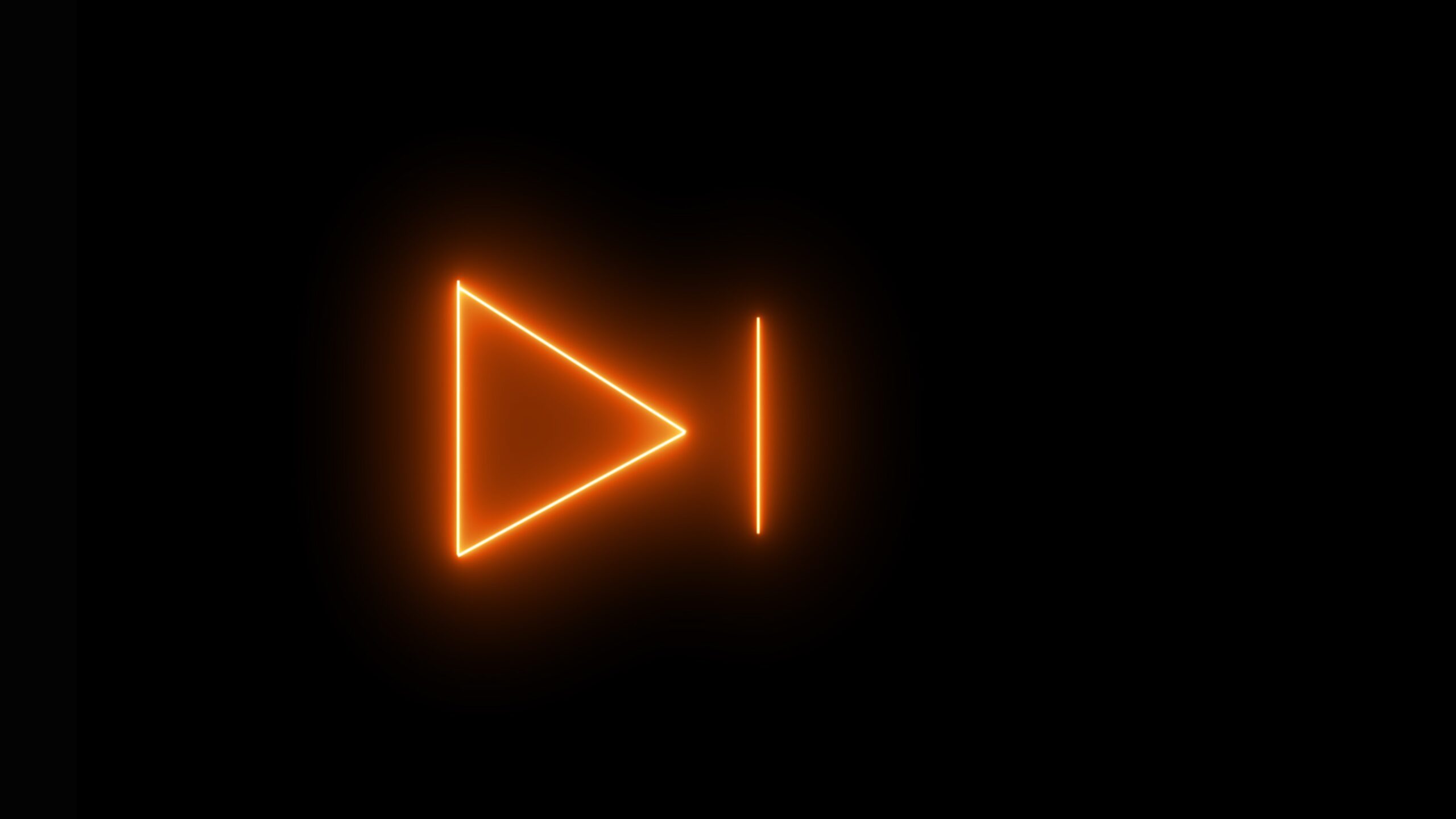 the skip ad signal, illuminated in neon