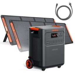 Jackery HomePower 3600 Plus Portable Power Station with AC Cable and 2X 200W Solar Panels, 3600W AC Output, 3584Wh Solar Generator, Expandable up to 43kWh, Essential Home Backup for Home Use