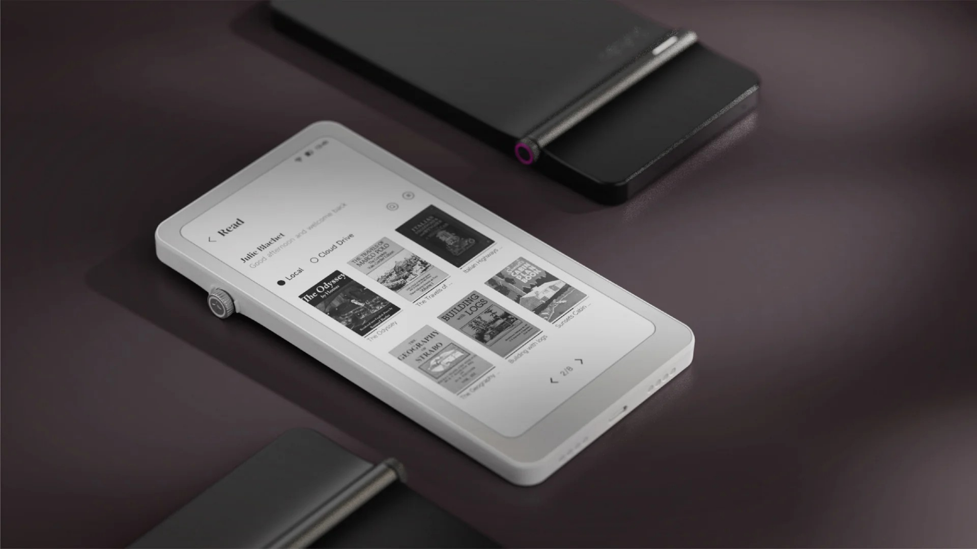 A DuRoBo Krono e-reader laying flat