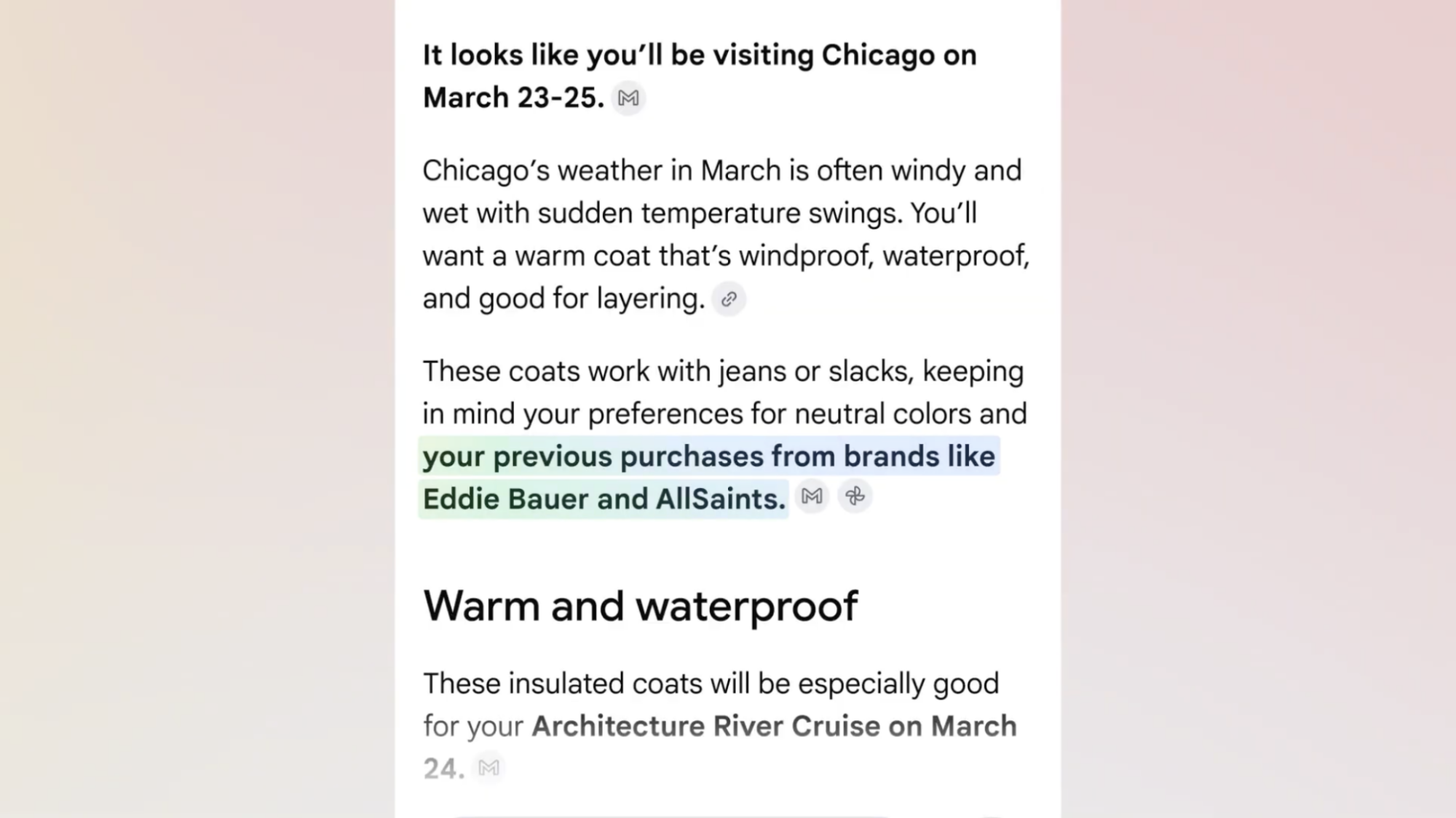 Personal Intelligence in AI Mode in Google Search