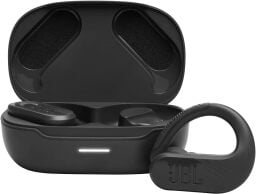 JBL Endurance Peak 3 earbuds in charging case