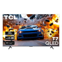 TCL 85-inch T7 QLED 4K TV on white background