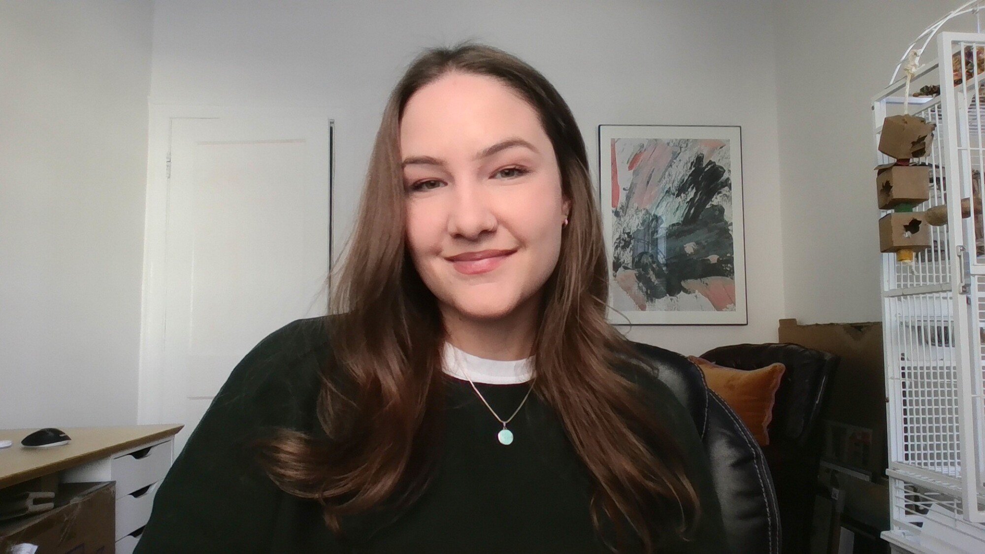 a selfie of the author captured on the msi prestige 14 flip ai+