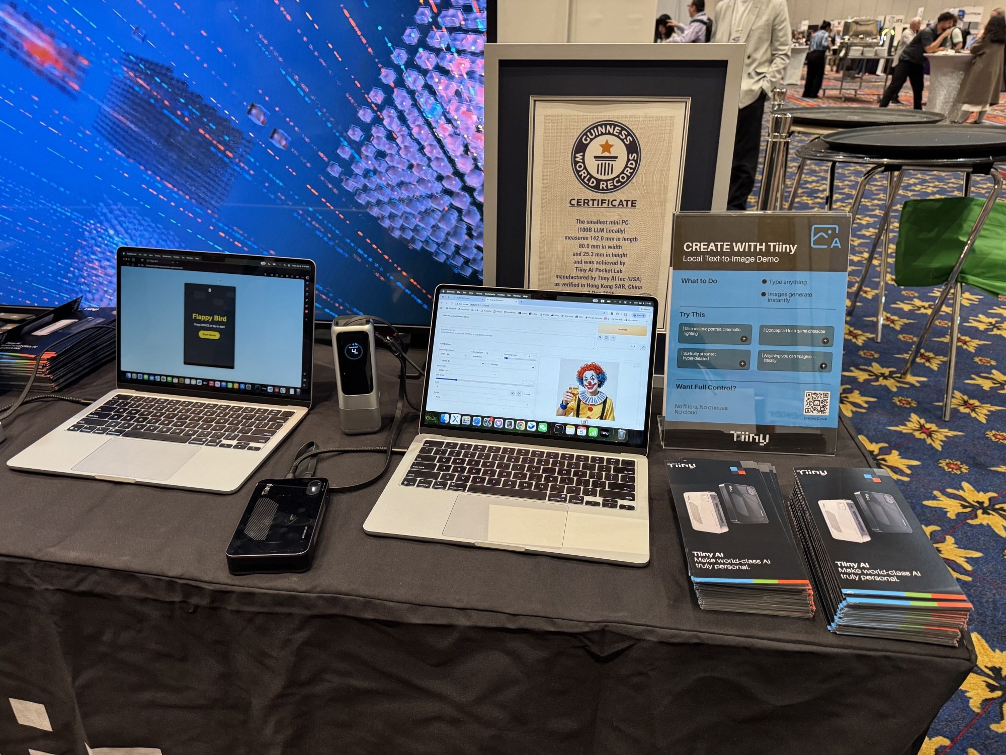 Tiiny AI booth at CES