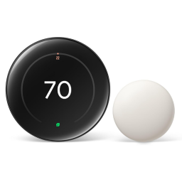 Google Nest Learning Thermostat on white background