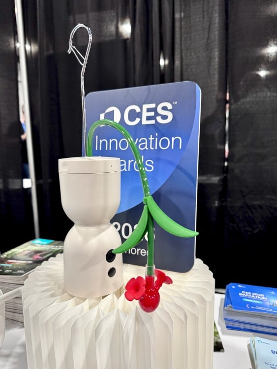 Birdfy Hum Bloom up close at CES 2026.