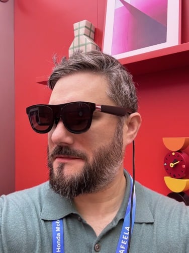 timothy werth wearing xreal one pro AR glasses