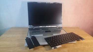 partially assembled framework laptop