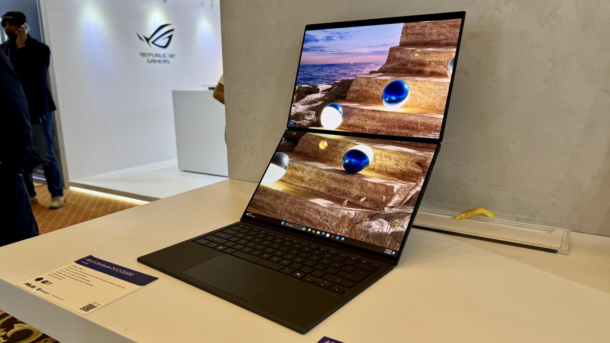 The Asus Zenbook Duo at CES 2026.