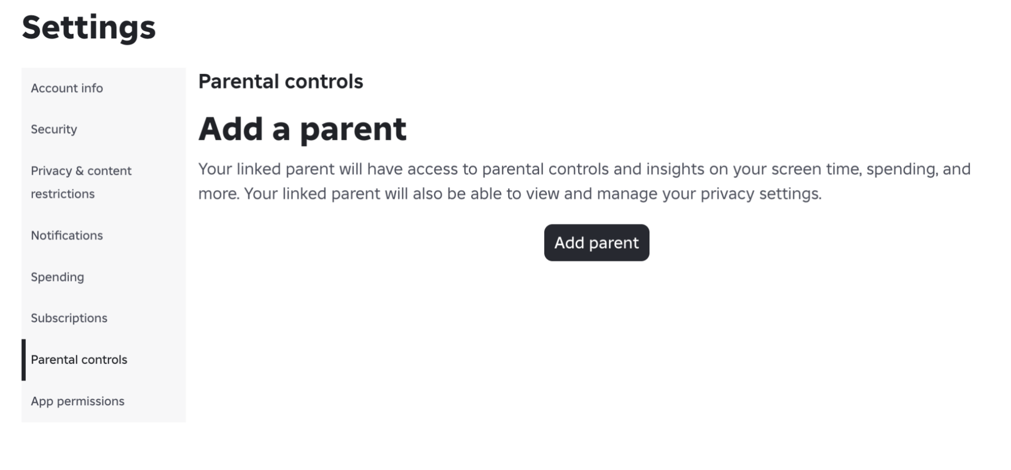 Link a Parent Account
