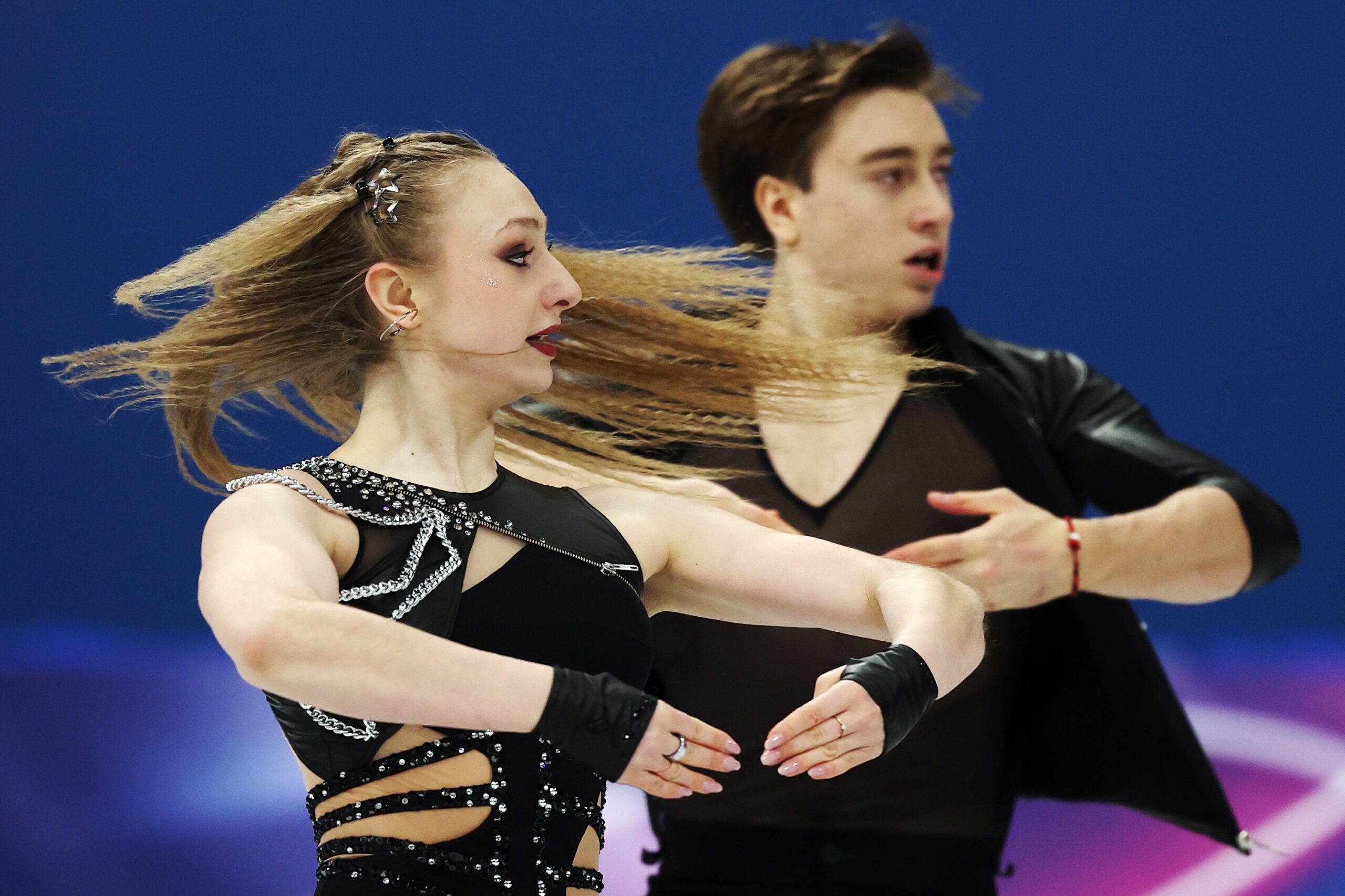 Katerina Mrazkova and partner Daniel Mrazek competing at the olympics