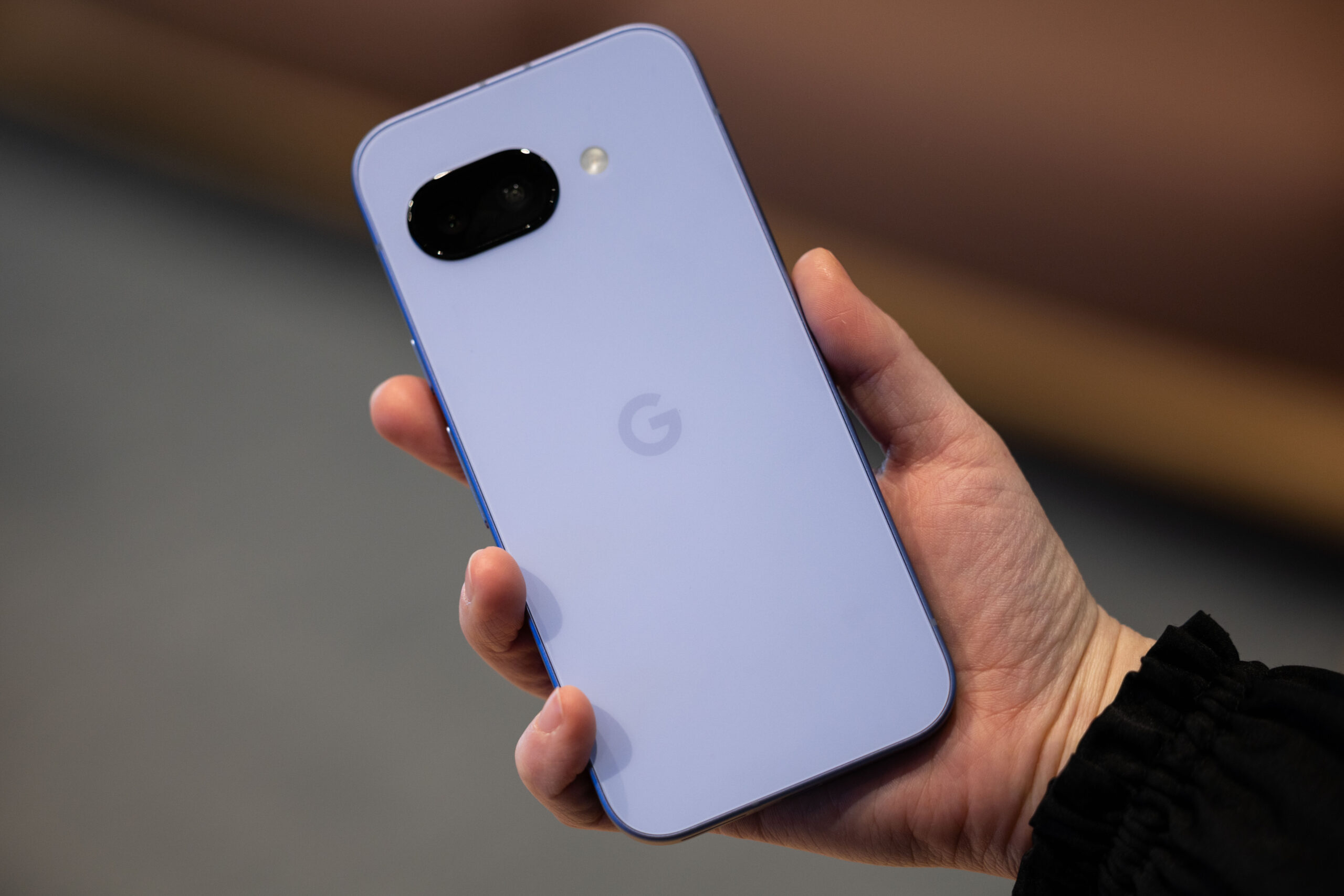 A Google Pixel 9a during the Pixel Content Capture event