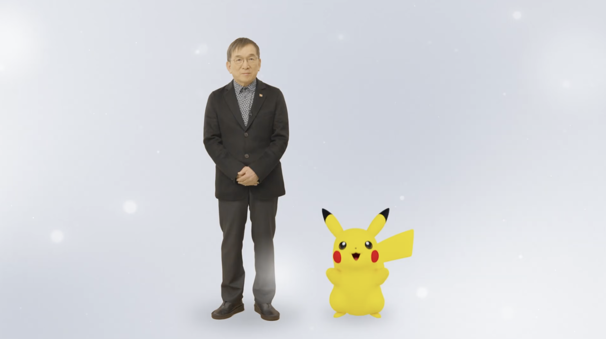 The Pokémon Company President and CEO with Pikachu