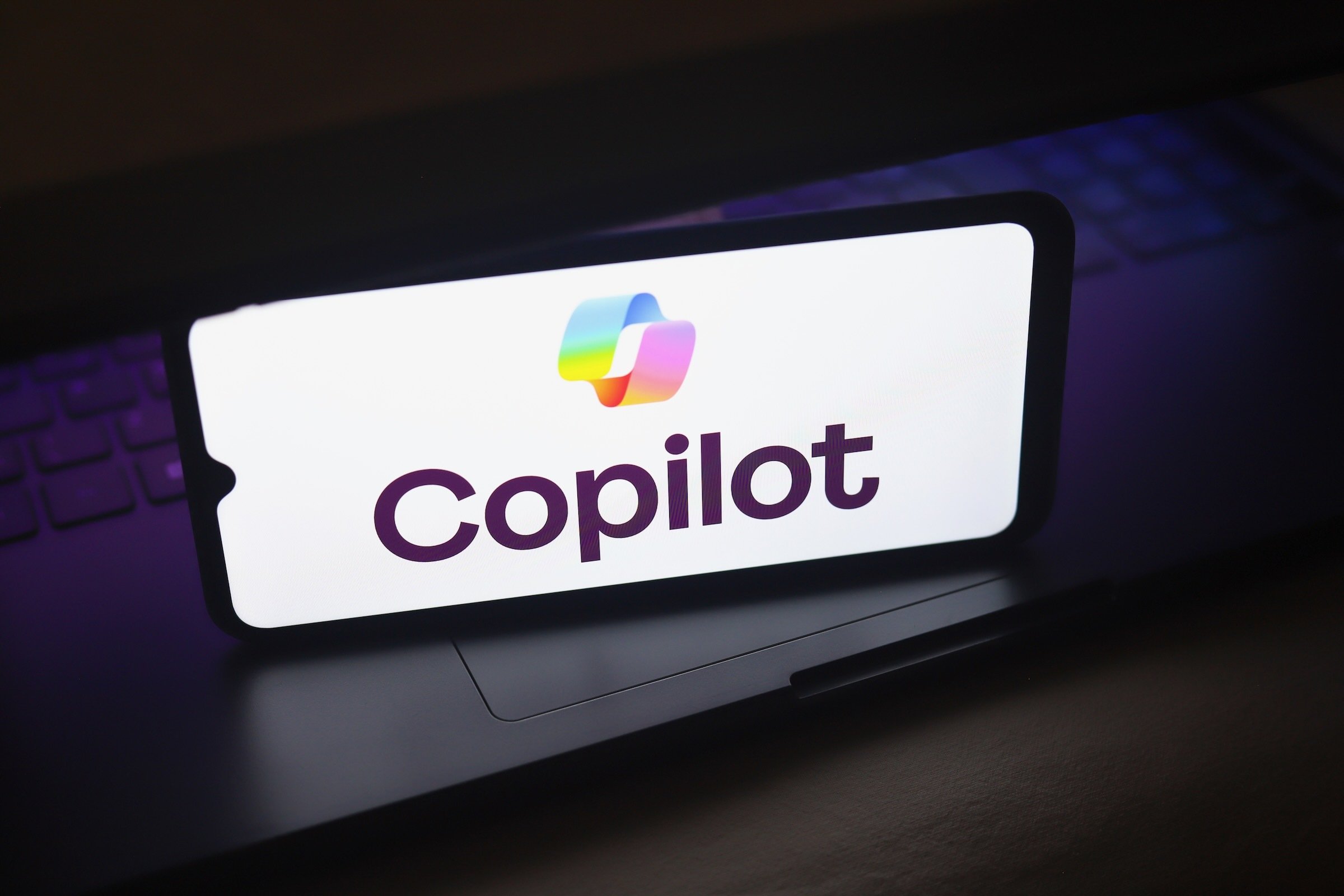 the copilot logo appears on a phone screen