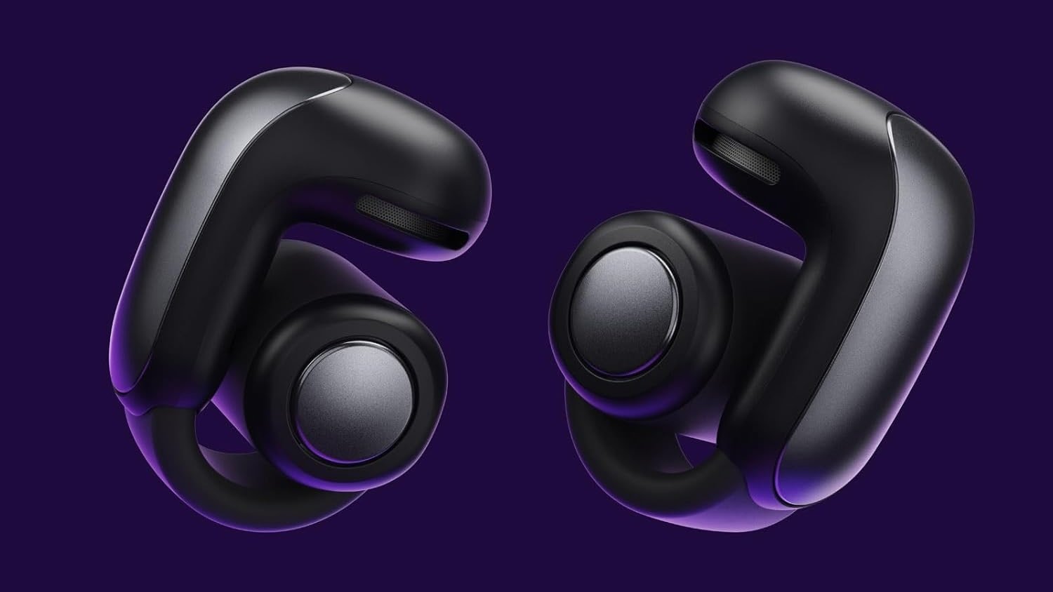 black bose open earbuds