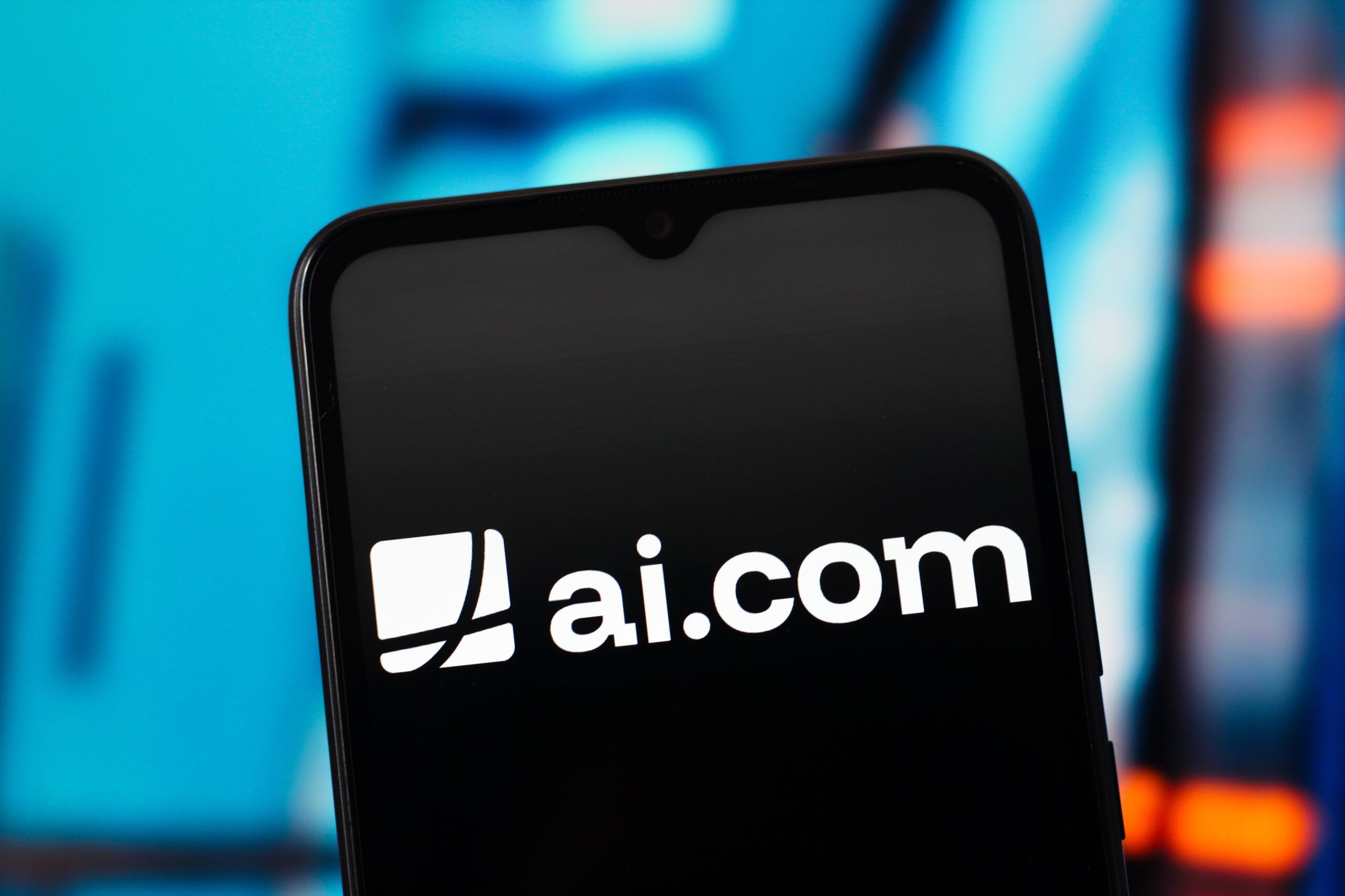 AI.com logo on mobile device
