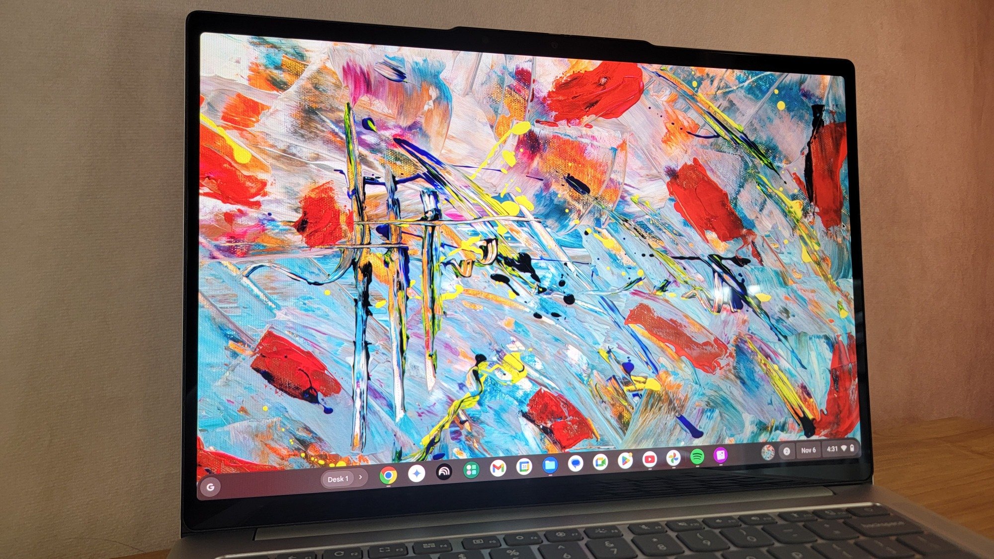 abstract background on lenovo chromebook plus 14
