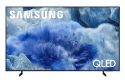 samsung 85-inch class q8f qled 4k tv against a white background