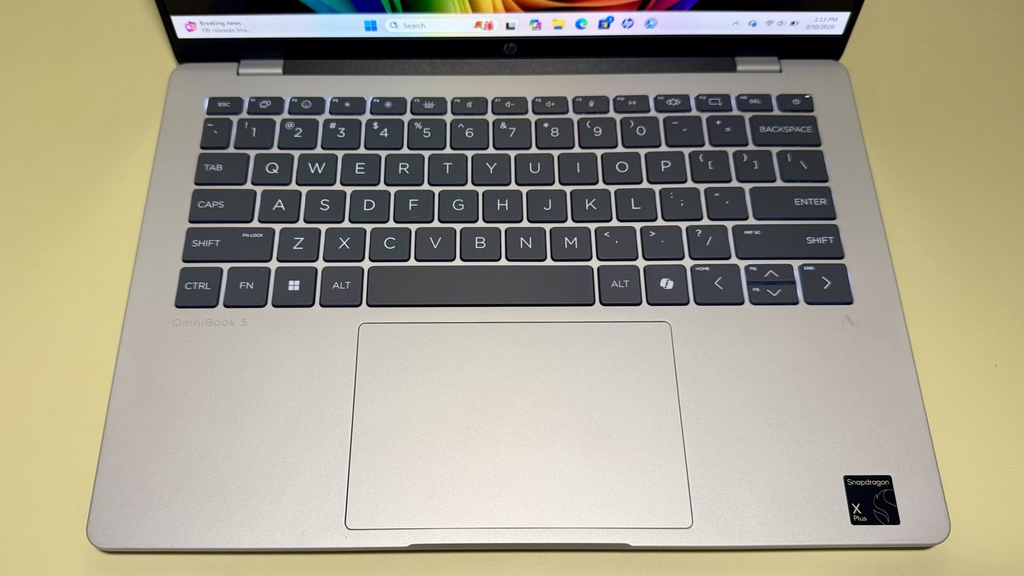 the keyboard and touchpad of the hp omnibook 5 14