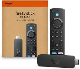fire tv stick 4k max against a white background