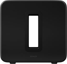 sonos sub 4 against a white background