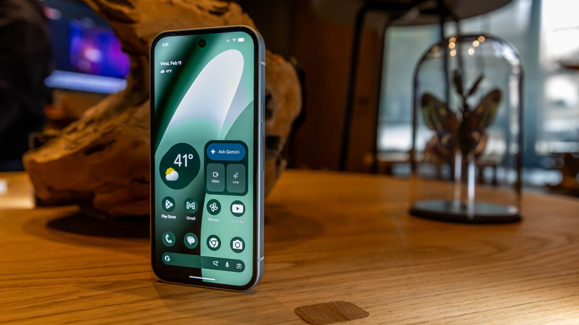 Google Pixel phone on desk