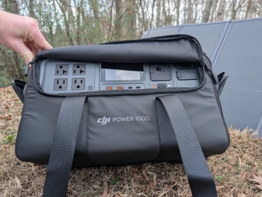 the DJI Power 1000 V2 in carrying case