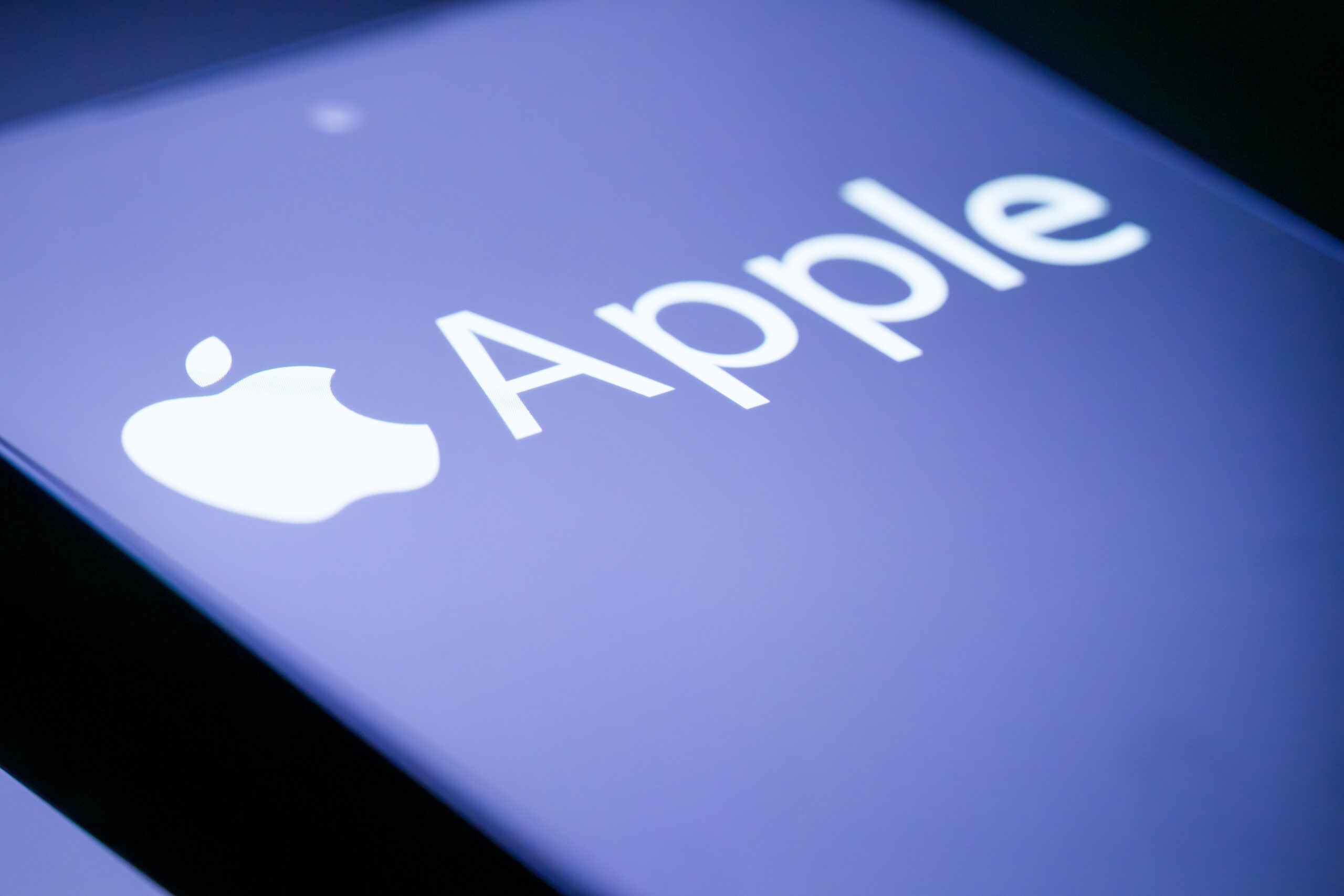 Apple logo on iPhone