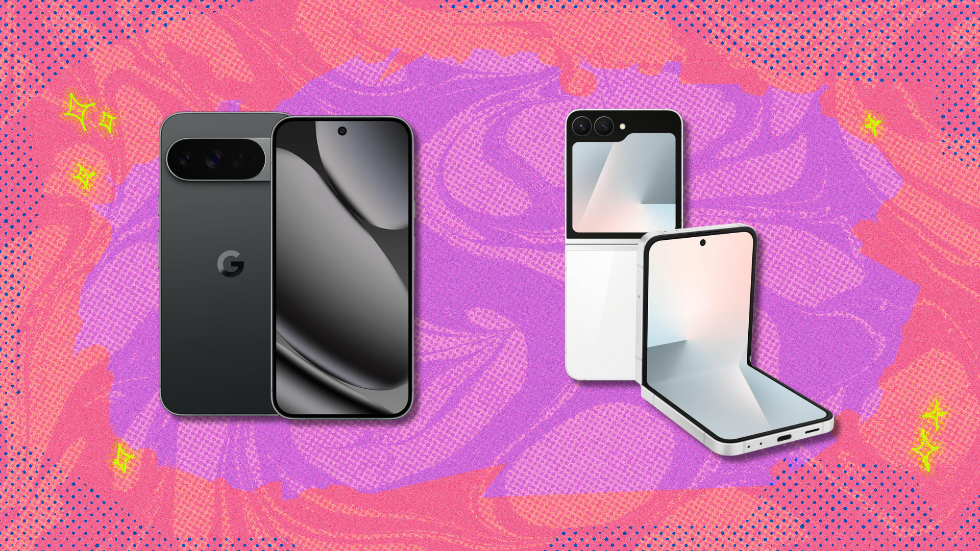 Google Pixel 10 Pro XL and Samsung Galaxy Z Flip7 FE Cell Phone