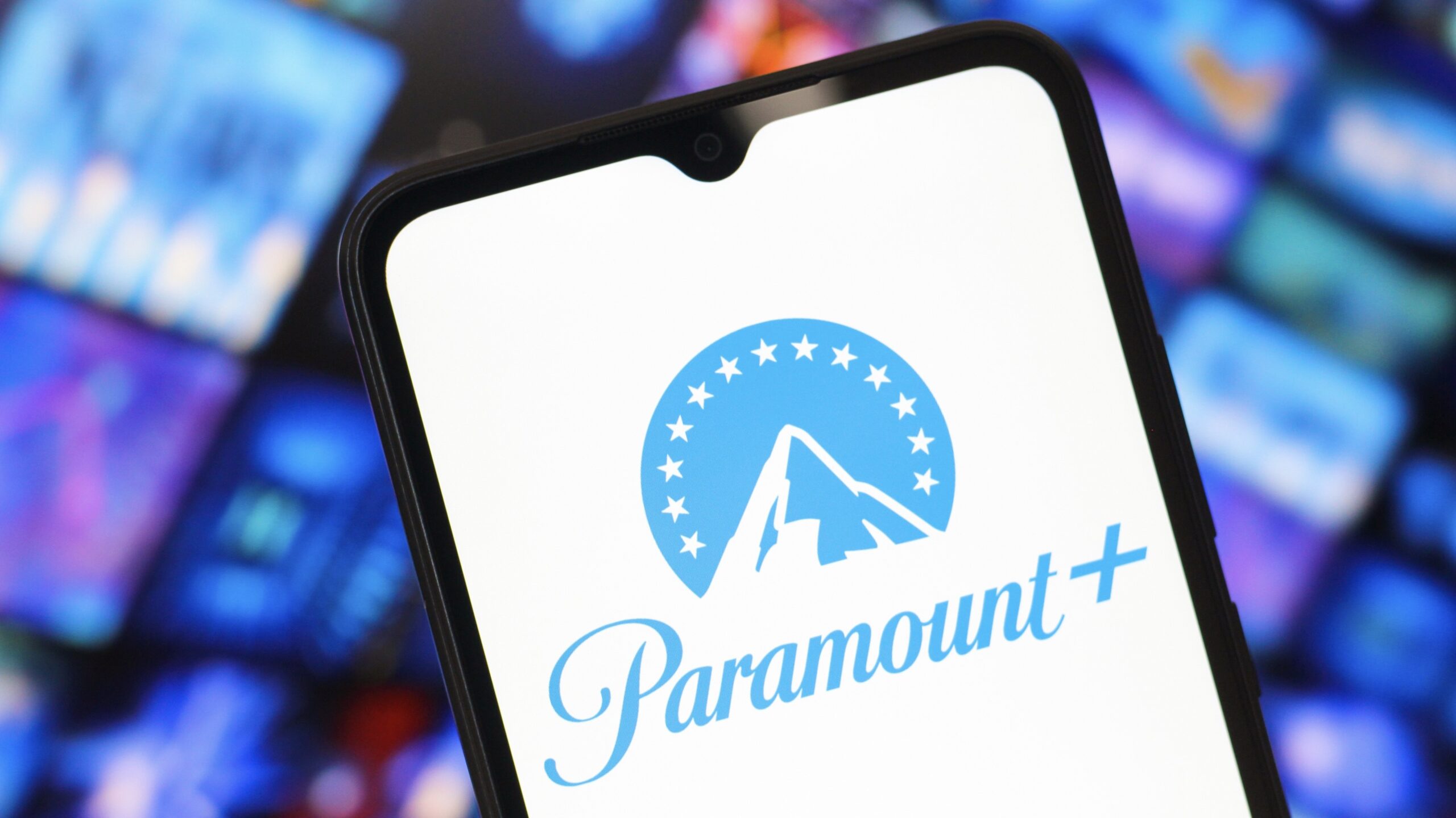 Paramount+ logo on phone