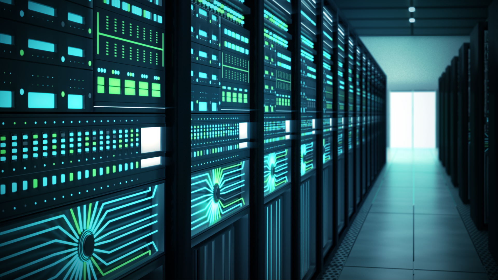 Futuristic data center - stock photo