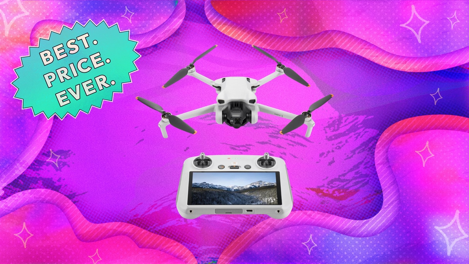 DJI drone on composite background