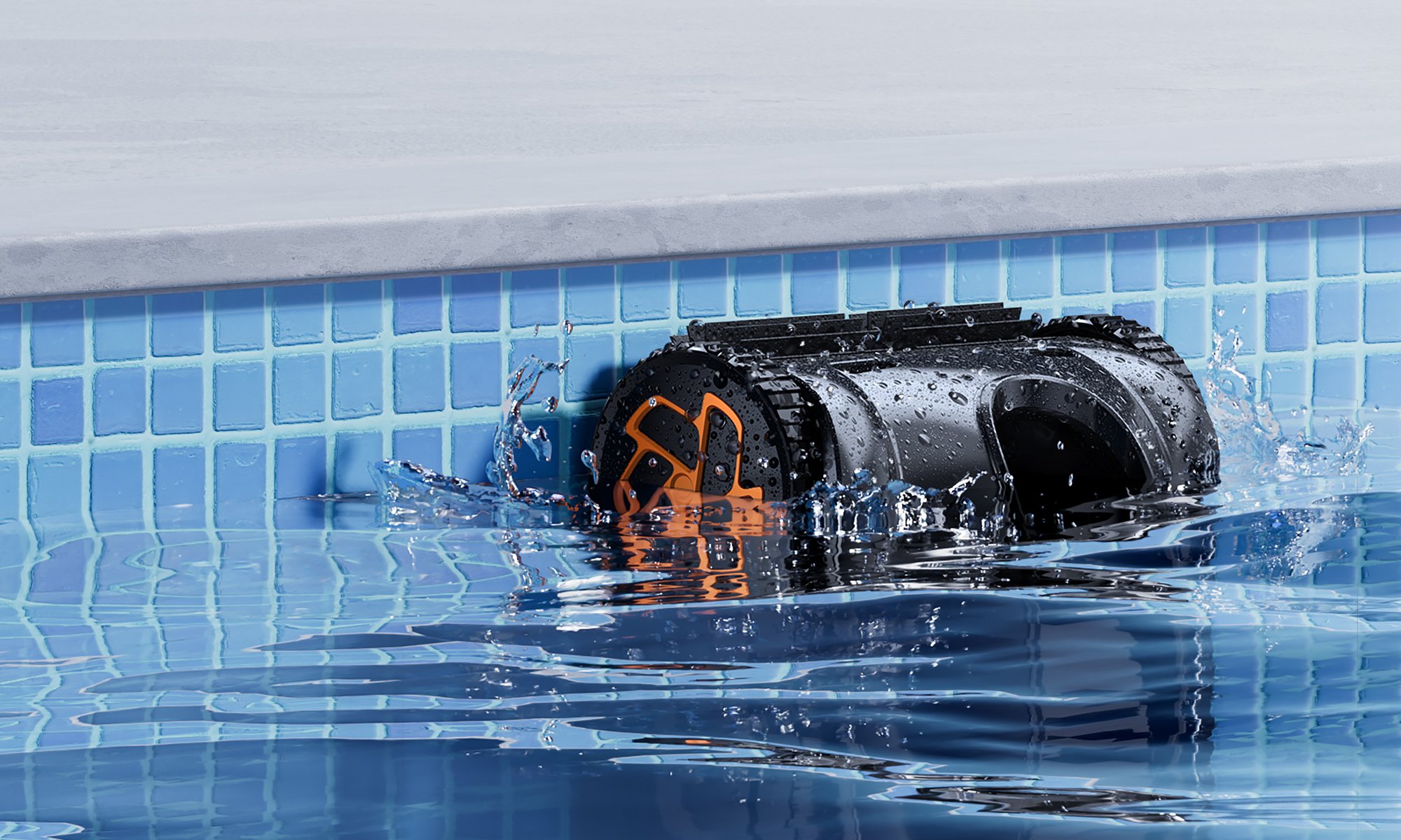 iGarden robotic pool cleaner in the water