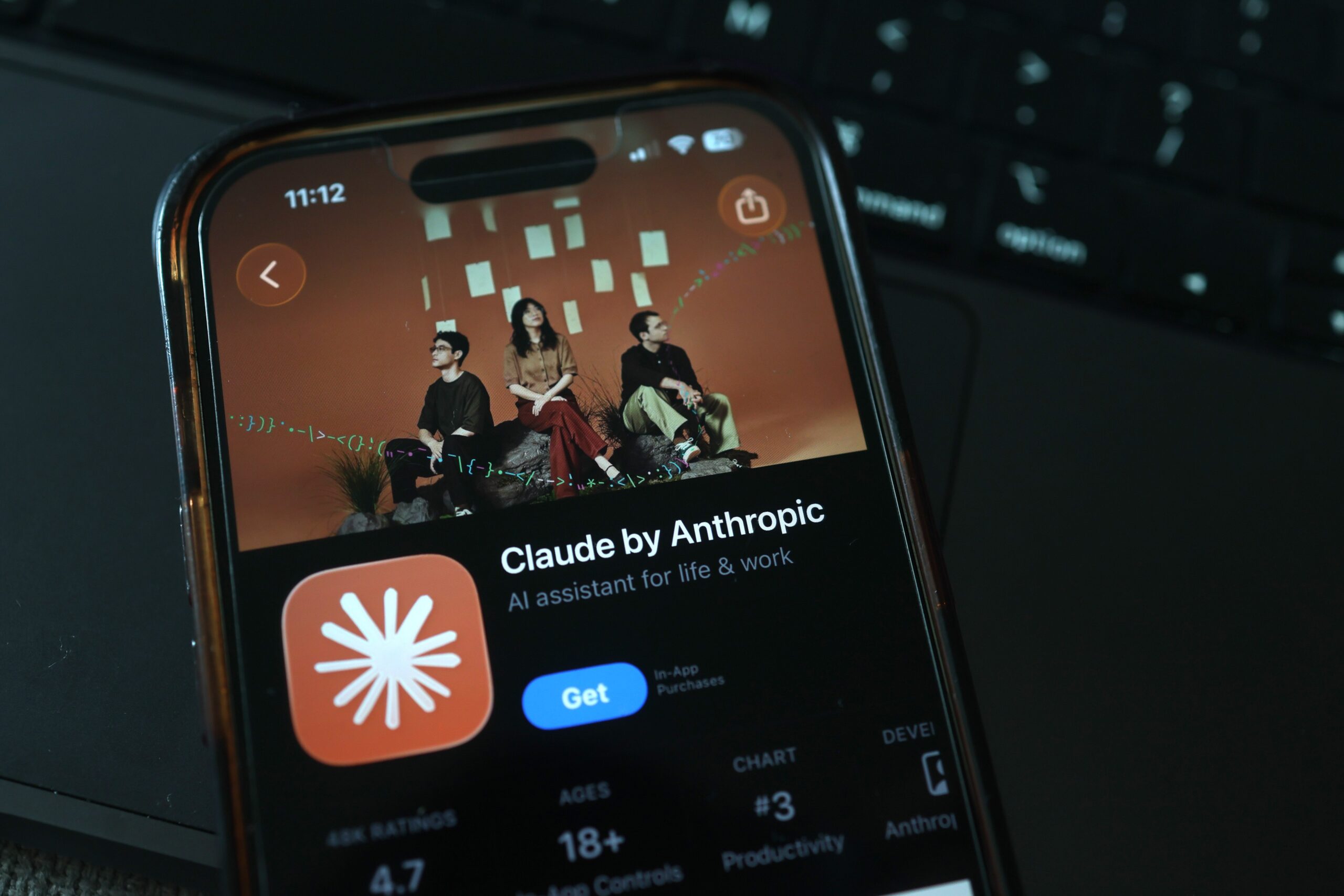 Claude by Anthropic on smartphone