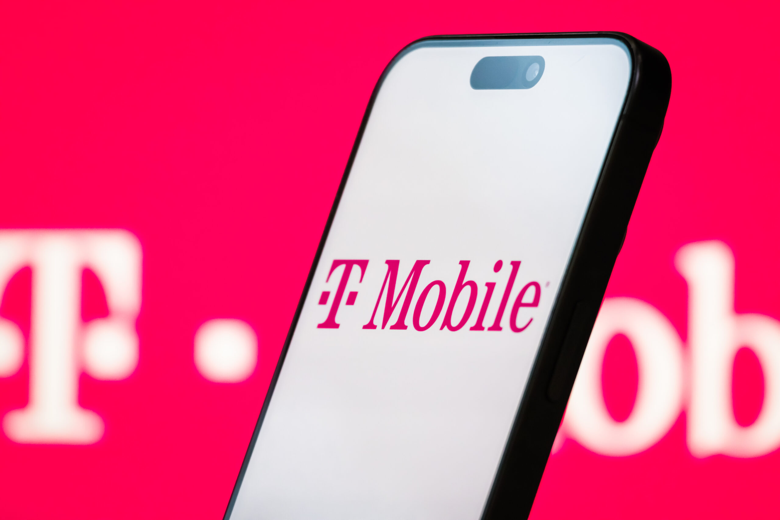 T-Mobile logo on iPhone