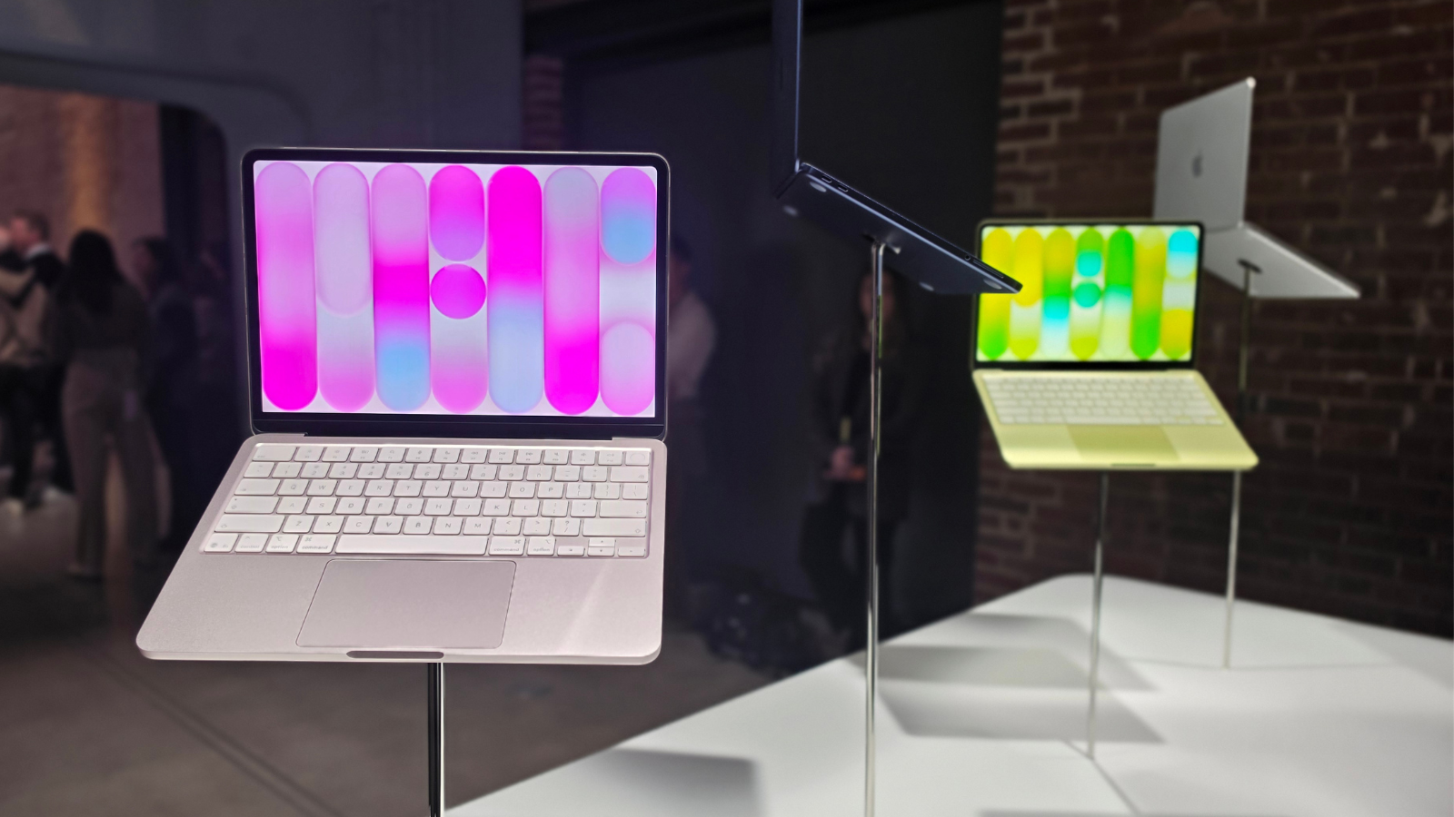 the macbook neo on display