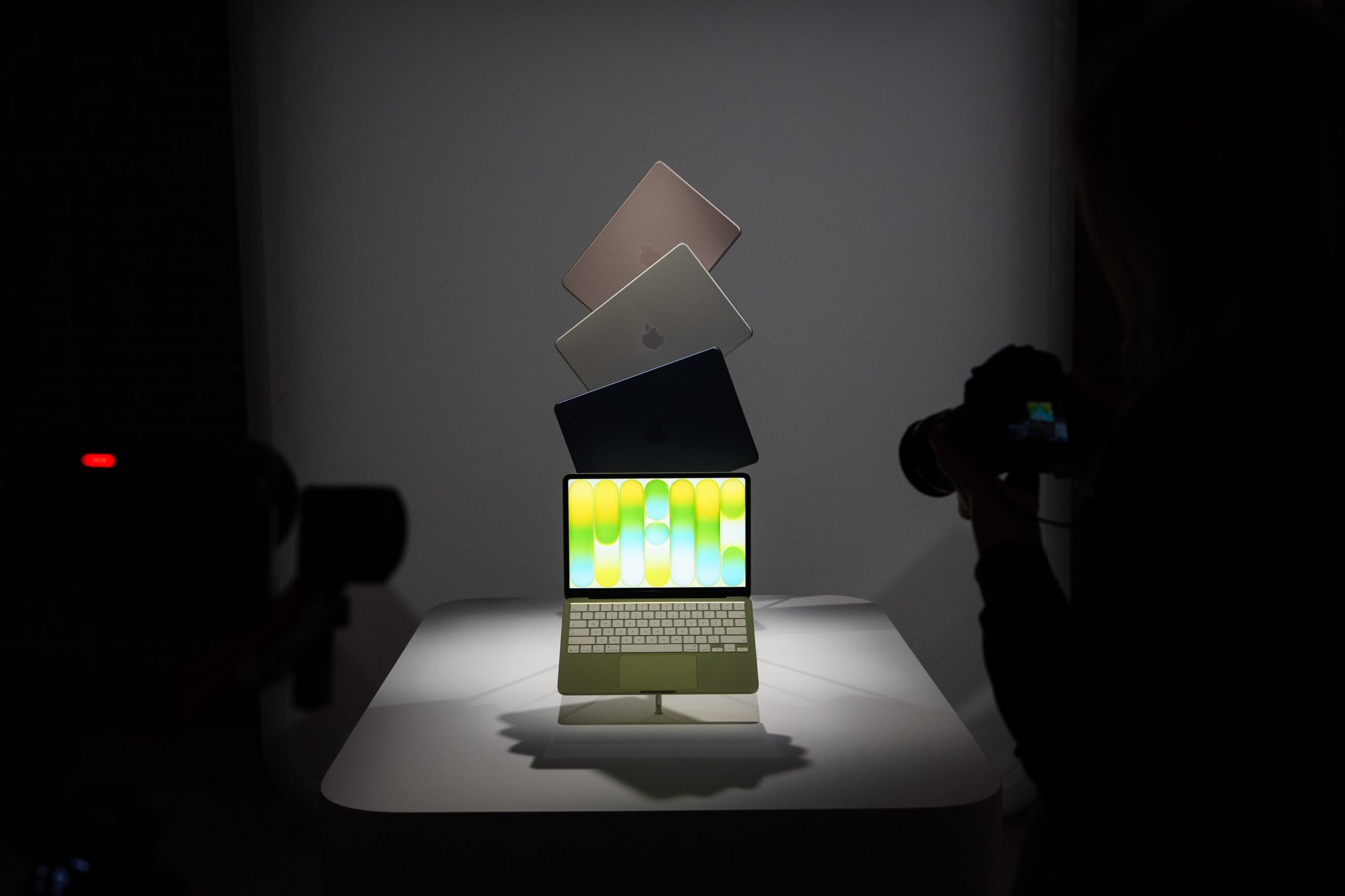 Apple MacBook Neo laptop computers during an Apple event in New York, US