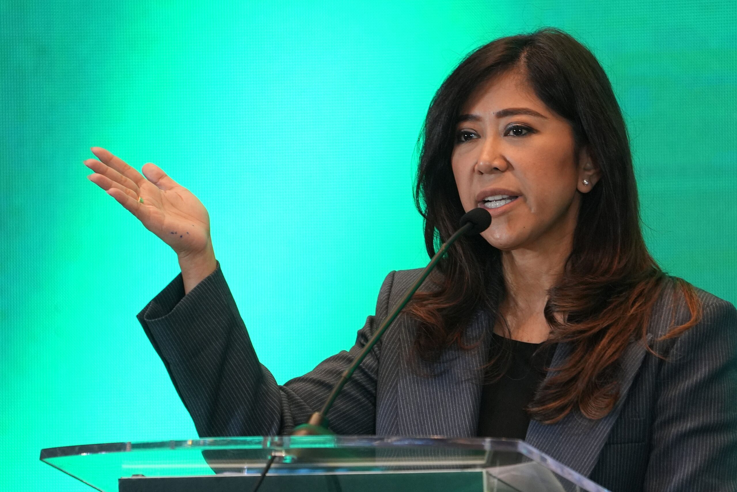 Indonesia's minister of communication and digital affairs Meutya Hafid