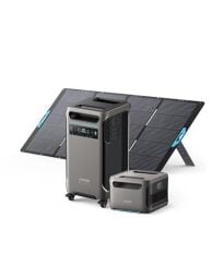 Anker SOLIX F3800 Portable Power Station and BP3800 Expansion Battery with 400W Solar Panel, 7.68kWh LiFePO4 Batteries, 6000W AC Output, Solar Generator for Home Backup, RVs, Emergencies&Power Outages