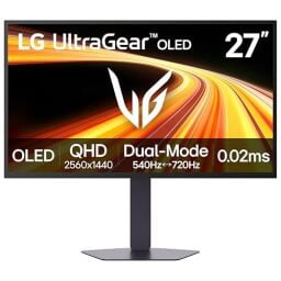 27GX790B-B 27&rdquo; Ultragear QHD (3440 x 1440) OLED Gaming Monitor, Dual Mode(QHD 540Hz/ HD 720Hz), 0.02ms, TrueBlack 500, NVIDIA G-Sync Compatible, AMD FreeSync Premium Pro, DisplayPort 2.1, USB-C, Black